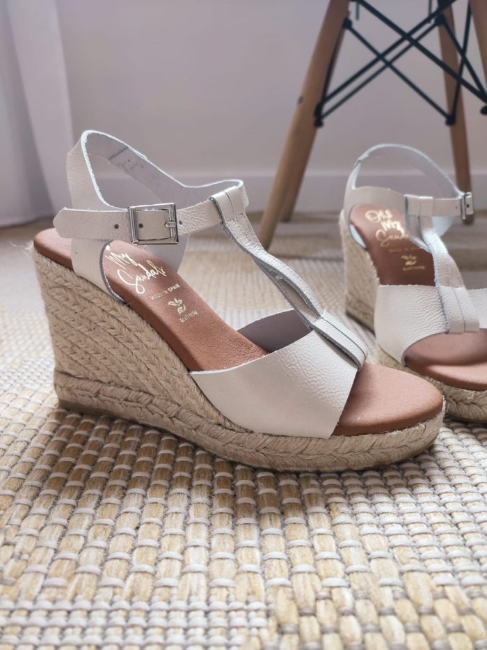Sandalias Piel Salomé Hielo - Imagen 3