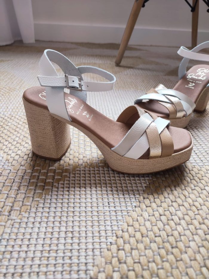 Sandalias Piel Rocío Blanco - Imagen 2