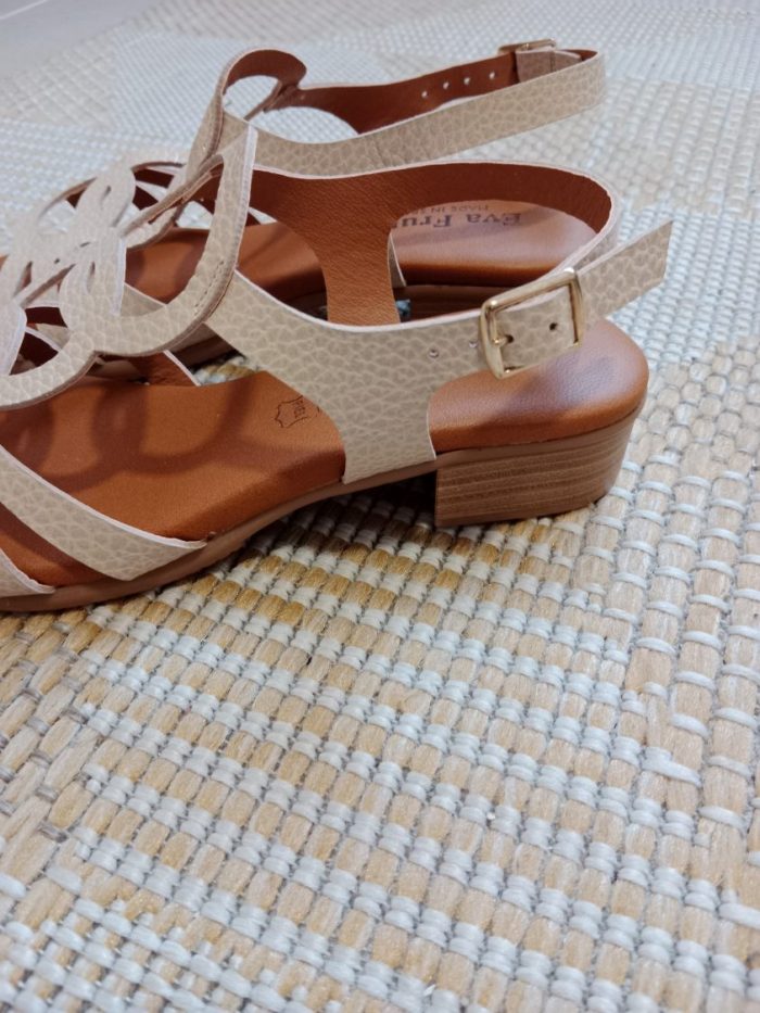 Sandalias Piel Helen Beige - Imagen 2