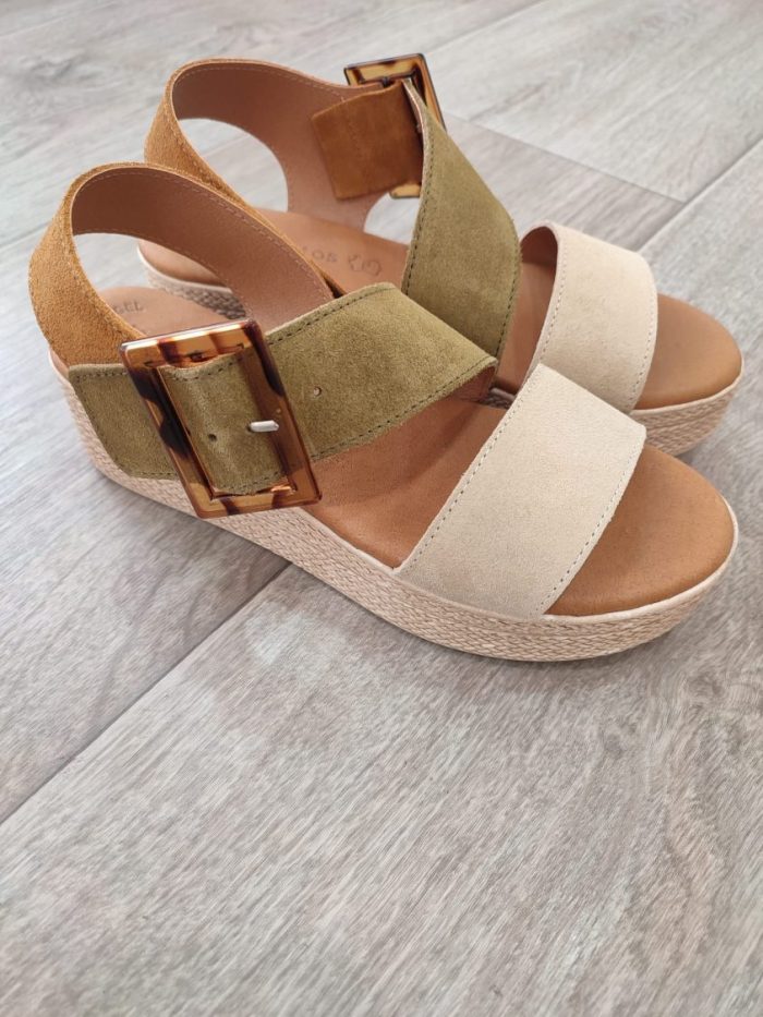 Sandalias Piel Arianna Beige - Imagen 3