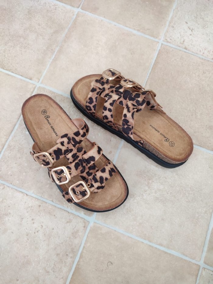 Chanclas Singapur Leopardo