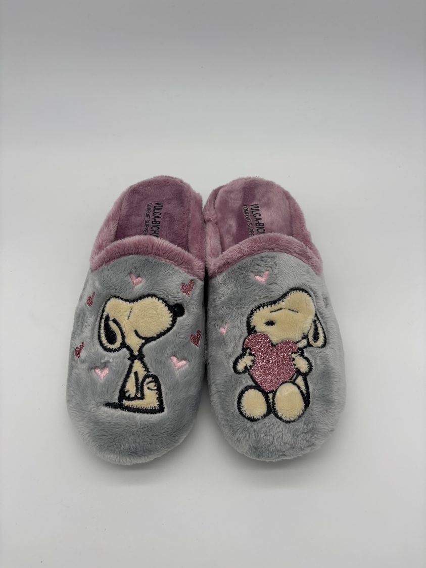 Zapatillas de casa para mujer estampadas Snoopy - Imagen 2
